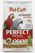 Pet Cup Perfect: غذاء "إكستروديدو" عالي الطاقة للببغاوات الكبيرة. 2.5 كلغ