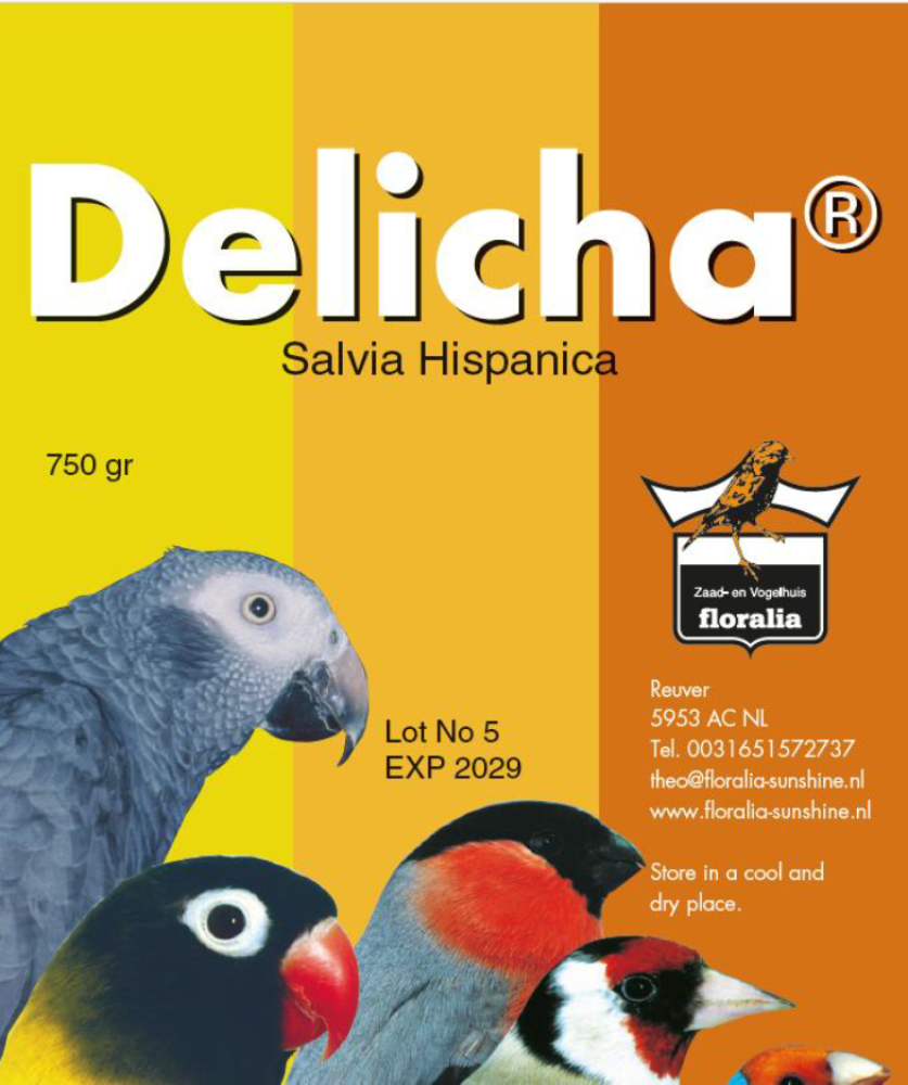 بذور الدليشتا غذاء تكميلي طبيعي لطيور الزينة فلوراليا Floralia Delicha Natural Supplement for Pet Birds
